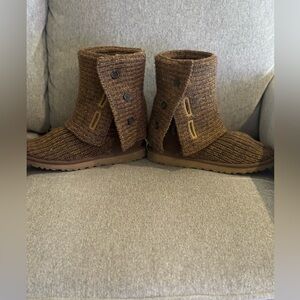 UGG Chocolate Knit Cuff Boots